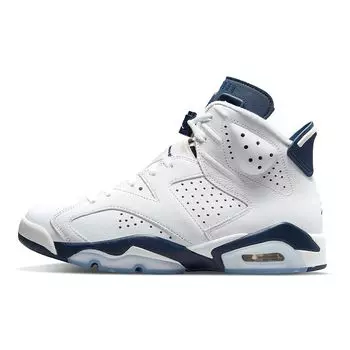 Кроссовки унисекс Air Jordan 6 Retro Midnight Navy 2022 Белые CT8529-141 40.5