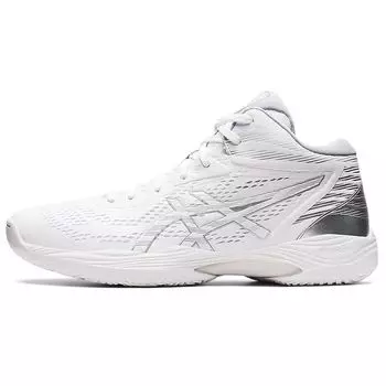 Кроссовки унисекс ASICS Gelhoop V14 4E широкие белые серебристые 1063A051-100 41.5