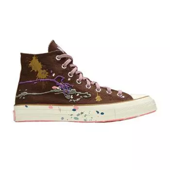 Кроссовки унисекс Converse Bandulu x Chuck 70 High Paint Splatter - Cappuccino Base Коричневые 169909C 36