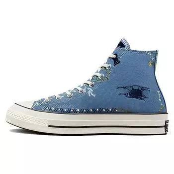 Кроссовки унисекс Converse Chuck 70 High Cowboy Embroidery Синие Голубые Мульти A03664C 37