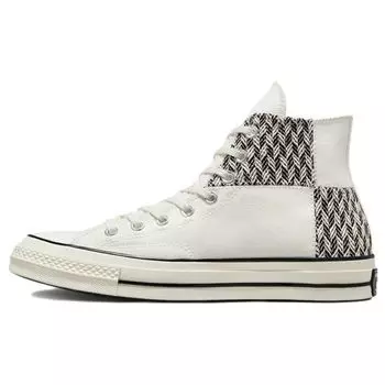 Кроссовки унисекс Converse Chuck 70 High Herringbone Patchwork Cream Egret White A03279C 35