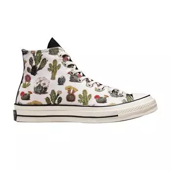 Кроссовки унисекс Converse Chuck 70 High Succulents Cream Egret Black A00653C 35