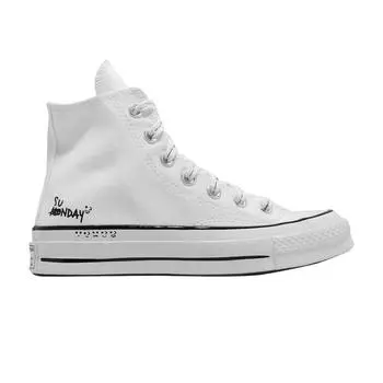 Кроссовки унисекс Converse Chuck 70 High Sunday Белый Черный A03751C 36