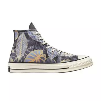 Кроссовки унисекс Converse Chuck 70 High Tropical Leaf Серые Storm-Wind Egret A00482C 37
