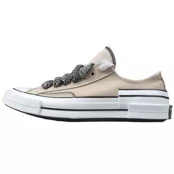 Кроссовки унисекс Converse Chuck 70 Low Khaki Double Vulc Коричнево-белые A07074C 35
