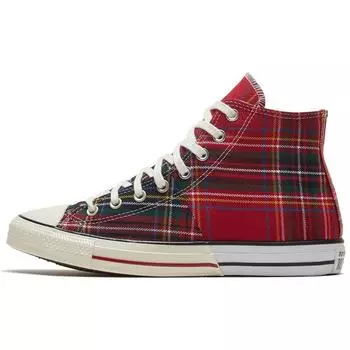 Кроссовки унисекс Converse Chuck Taylor All Star Hi Tartan Red Green Split Egret 169259C 35