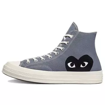 Кроссовки унисекс Converse Comme des Garons PLAY x Chuck 70 High Steel Grey Grey Egret Black 171847C 36.5