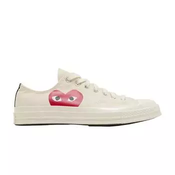 Кроссовки унисекс Converse Comme des Garons Play x Chuck 70 Low Milk 2023 Cream White High Risk-Red A08795C 44