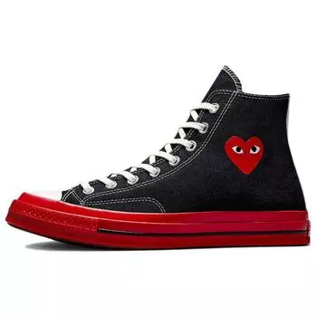 Кроссовки унисекс Converse Comme des Garons Play x Chuck 70 High Black Red Egret A01793C 36.5