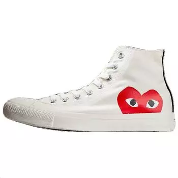 Кроссовки унисекс Converse Comme Des Garons x Chuck 70 Hi Play белые 1CK709 44.5