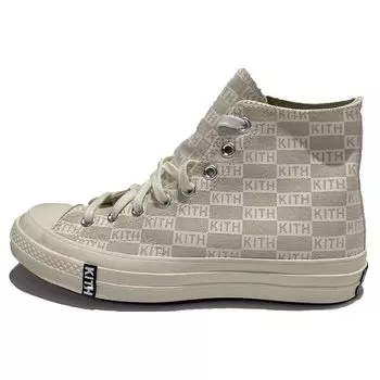 Кроссовки унисекс Converse Kith x Chuck 70 High Natural Monogram Cream Egret 171865C 36.5