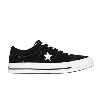 Кроссовки унисекс Converse One Star Low Black замшевые белые 158369C 35