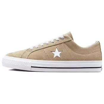 Кроссовки унисекс Converse One Star Pro Suede Low Nomad цвета хаки Светло-коричневый черный белый A00941C 35