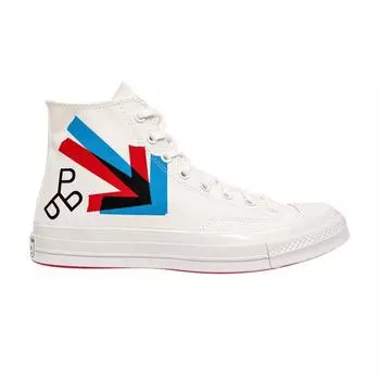 Кроссовки унисекс Converse Patta x Experimental Jetset x Chuck 70 High Patta Psychogeographic Practice Белый огненно-красный Diva-Blue A03173C 40