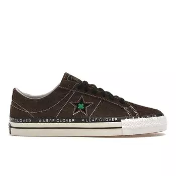 Кроссовки унисекс Converse Patta x One Star Pro Low 4 Leaf Clover Коричневые Java Burnt-Olive A03174C 37.5