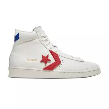 Кроссовки унисекс Converse Pro Leather High Birth of Flight Белый винтаж-белый университетский красный 170240C 35.5