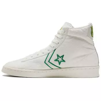 Кроссовки унисекс Converse Pro Leather High Breaking Down Barrier White Vintage-White Green 170493C 35.5