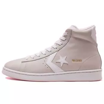 Кроссовки унисекс Converse Pro Leather High Pale Putty Серо-Белые 168524C 35