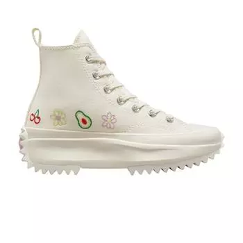 Кроссовки унисекс Converse Run Star Hike на платформе с высокой вышивкой в виде фруктов и цветов Кремовый Egret Sunrise-Pink A03560C 44.5