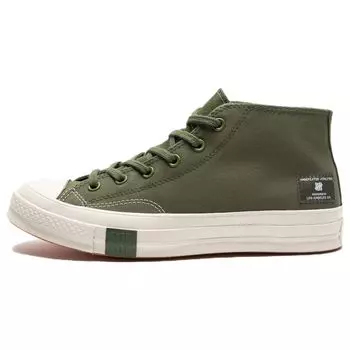 Кроссовки унисекс Converse Undefeated x Chuck 70 Mid Chive Parchment зеленые A02143C 44