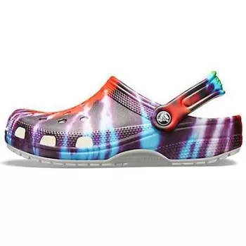 Кроссовки унисекс Crocs Classic Clog Tie Dye Multi-Color Purple Red Yellow 205453-90H