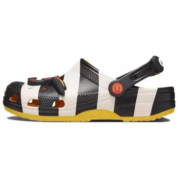 Кроссовки унисекс Crocs McDonalds x Classic Clog Hamburglar Black White Yellow 209393-066 38-39
