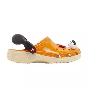 Кроссовки унисекс Crocs Pringles x Classic Clog оранжево-красные разноцветные 209642-6AD 41-42