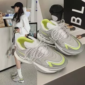 Кроссовки-унисекс Dad на толстой подошве, визуально увеличивающие рост, с дизайном, вдохновленным яхтами, европейская легкая роскошь, футуристический стиль — кроссовки-космонавты для мужчин. 40