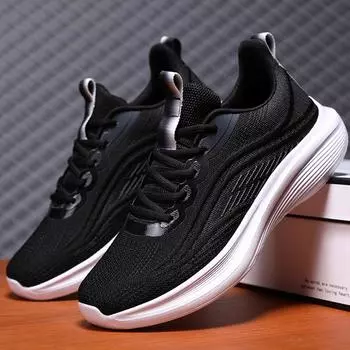 Кроссовки унисекс, дышащие, противоскользящие, износостойкие, легкие мужские кроссовки, женская спортивная обувь 35 фиолетовый/чёрный