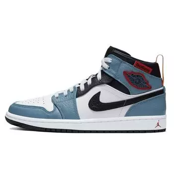 Кроссовки унисекс Facetasm x Air Jordan 1 Mid Fearless Teal White Black CU2802-100