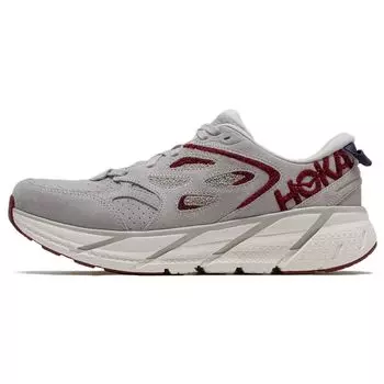 Кроссовки унисекс HOKA Clifton L Embroidery Lunar Rock Cabernet Серые 1126854-LRCB 41