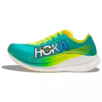 Кроссовки унисекс HOKA Rocket X 2 Ceramic Evening Primrose Темно-бирюзовые 1127927-CEPR 37