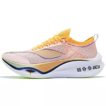 Кроссовки унисекс Li-Ning Feidian Ultra 3.0 белые ярко-оранжевые ARMT033-1 43