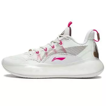 Кроссовки унисекс Li-Ning Yushuai 14 Low Fondant Icing белые коричневые ABAR123-19 41