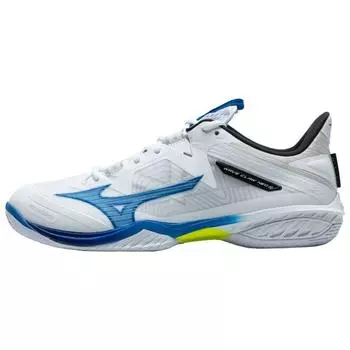 Кроссовки унисекс Mizuno Wave Claw Neo 2 белые синие желтые 71GA227026 46