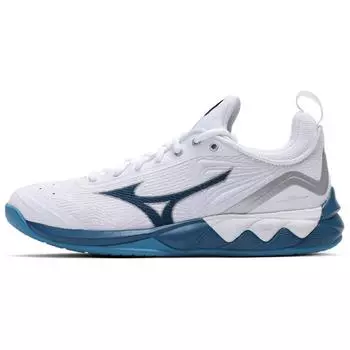 Кроссовки унисекс Mizuno Wave Luminous 2 White Sailor Blue, серебристые V1GA212086 40.5