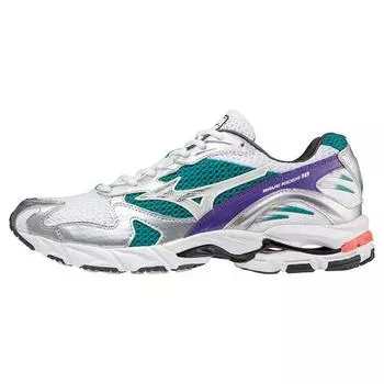Кроссовки унисекс Mizuno Wave Rider 10 White Silver Teal Blue D1GA210407 40