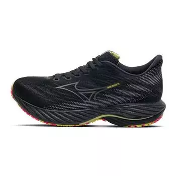 Кроссовки унисекс Mizuno Wave Rider 28 Black Sunny Lime Silver J1GC246301 36