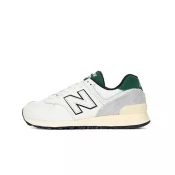 Кроссовки унисекс New Balance 574 бело-зеленые U574VX2 45