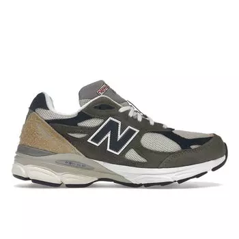 Кроссовки унисекс New Balance Teddy Santis x 990v3 Made in USA Оливковые серо-синие M990TO3 47.5