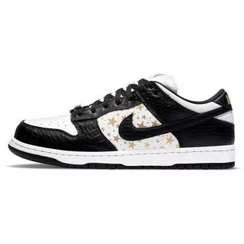 Кроссовки унисекс Nike Supreme x Dunk Low OG SB QS Black White Metallic-Gold DH3228-102 42.5