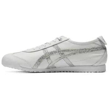 Кроссовки унисекс Onitsuka Tiger Mexico 66 SD белого цвета с блестками из чистого серебра 1183C345-100 37.5