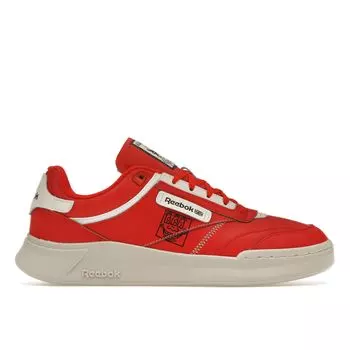 Кроссовки унисекс Reebok Keith Haring x Club C Legacy Three-Eyed Smiling Face Red Instinct-Red Chalk GZ1459 41