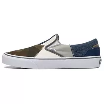 Кроссовки унисекс с камуфляжным принтом Vans Classic Slip-On Patchwork Patchwork Green VN0000SHCMA 37