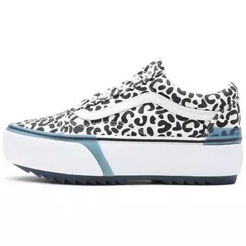 Кроссовки унисекс с леопардовым принтом Vans Old Skool Stacked UV Ink White True-White VN0A4U154TJ 37