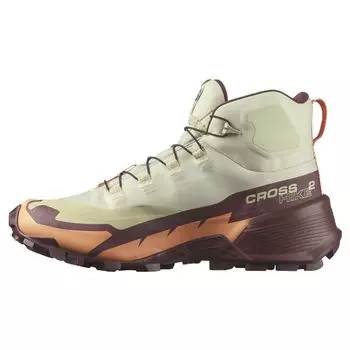 Кроссовки унисекс Salomon Cross Hike 2 Mid GORE-TEX Olive Night Серые люцерны Cantaloupe L47277900 41