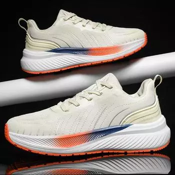 Кроссовки унисекс, сверхлегкие противоскользящие кроссовки для бега на открытом воздухе, теннисные женские кроссовки 36 бежевый