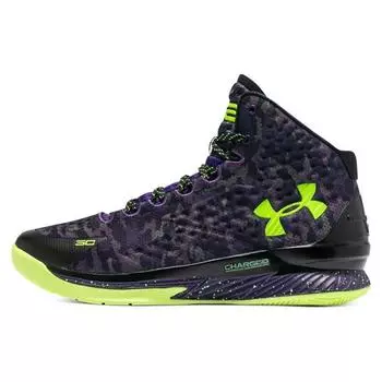 Кроссовки унисекс Under Armour Curry 1 Retro Dark Matter Черный Фиолетовый-Дождь 3026049-001 42.5