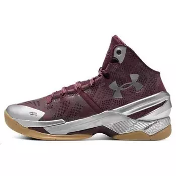 Кроссовки унисекс Under Armour Curry 2 Retro Domaine Красный Темно-красный металлик-серебристый 3026052-601 42