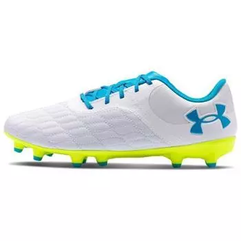 Кроссовки унисекс Under Armour Magnetico Select 3 FG White High Vis Yellow Capri 3027039-102 40